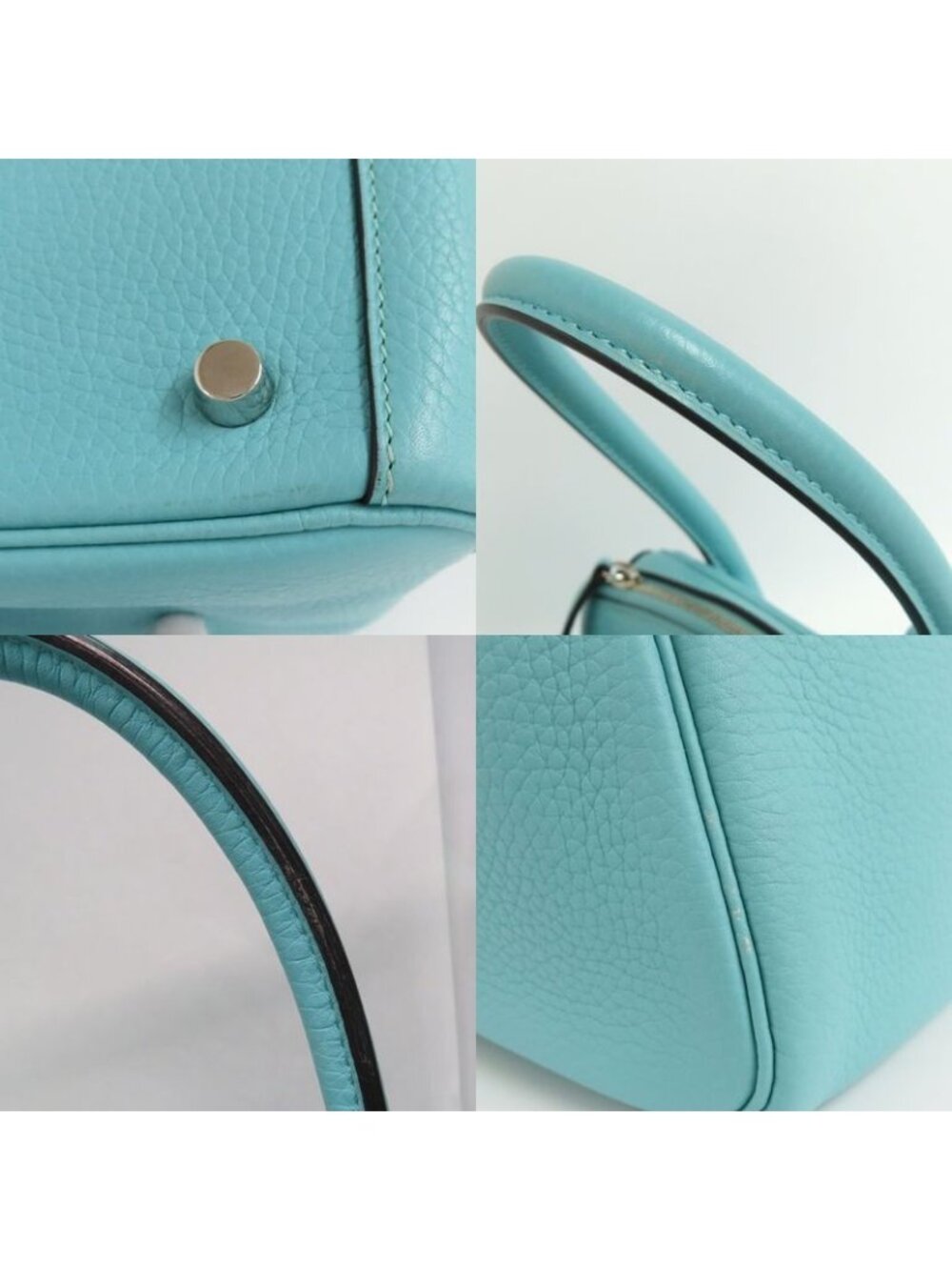 Hermes Lindy 26 Blue Heart Taurillon Clemence Handbag - Picture 7 of 9